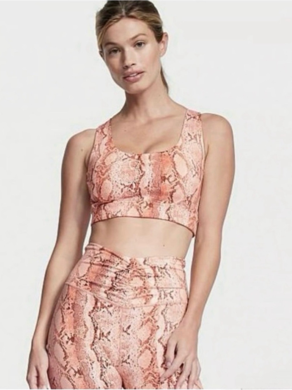 Victoria's Secret Pink Snake-Print Leggings & Sports Bra